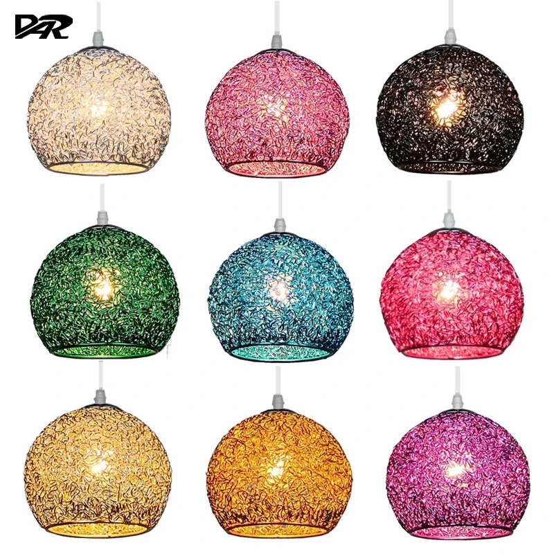 

Aluminum Wire Pendant Lights Color Macaron Suspension Luminaire Modern Dining Room Bedroom Bedside Pendant Lamps For Ceiling