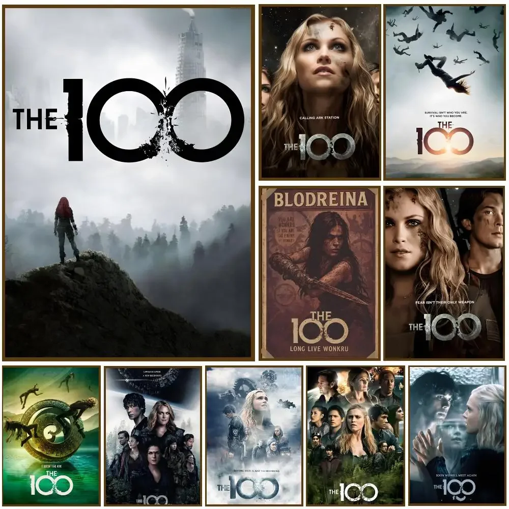 The 100 TV Series Sci‑fi Apocalyptic Poster Self-adhesive Living Room Bedroom Party Bar Decor Moisture-proof Fade-resistant HD