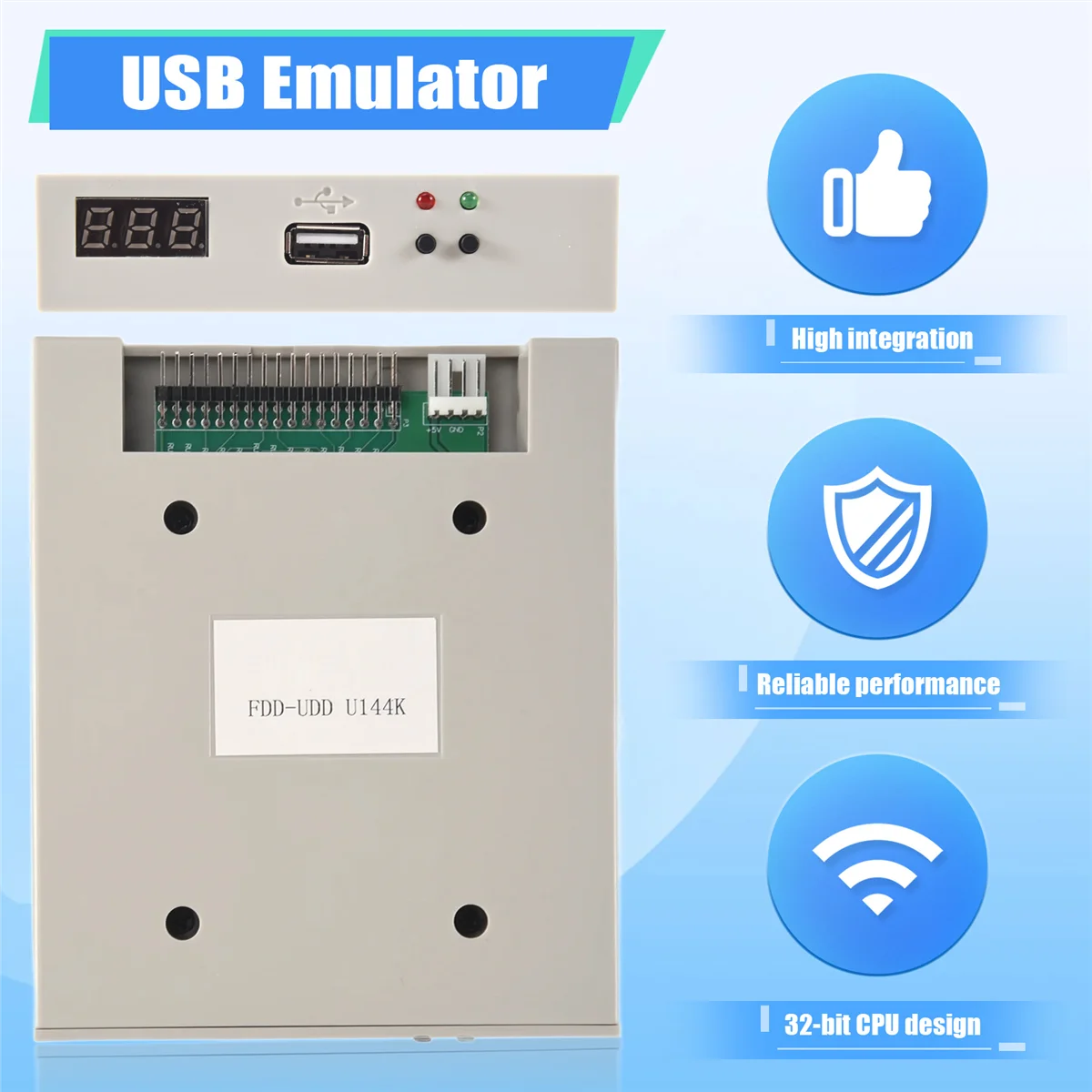 ZIZI FDD-UDD U144K 1,44 MB USB SSD emulador de unidad de disquete para controladores industriales para ordenadores máquina herramienta de datos