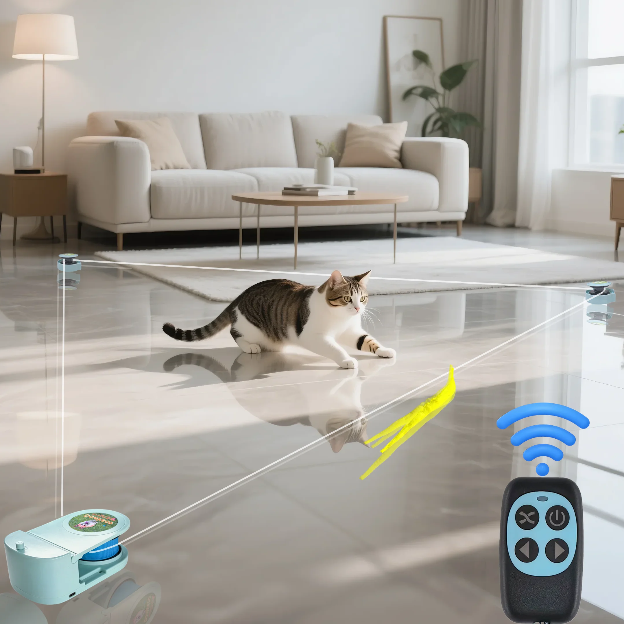 

Interactive Cat Treadmill Toy - USB Rechargeable, Adjustable Speed, Indoor Exercise Wheel for Cats