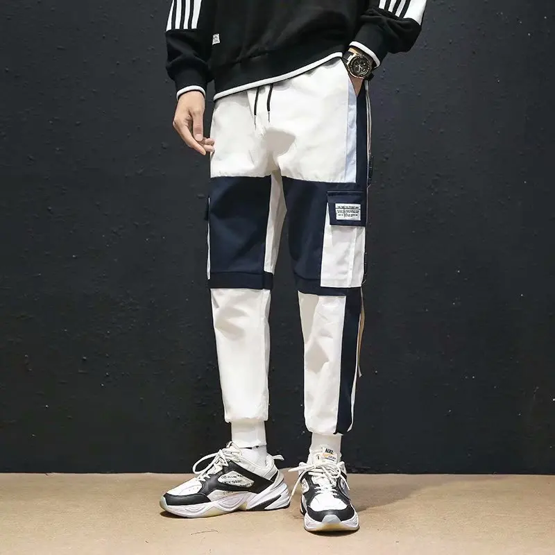 Mannen Cargo Broek Streetwear Harajuku Mode Kleding Jogger Japanse Koreaanse Stijlvolle Running Mannelijke Broek Hip Hop Sweatpant