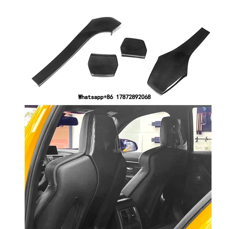 

Dry Carbon Fiber OEM Style Seat Back Trims 4pcs for M3 M4 F80 F82 2014- 2018 M3 M4 F80 F82 Rear Seat BackTrims