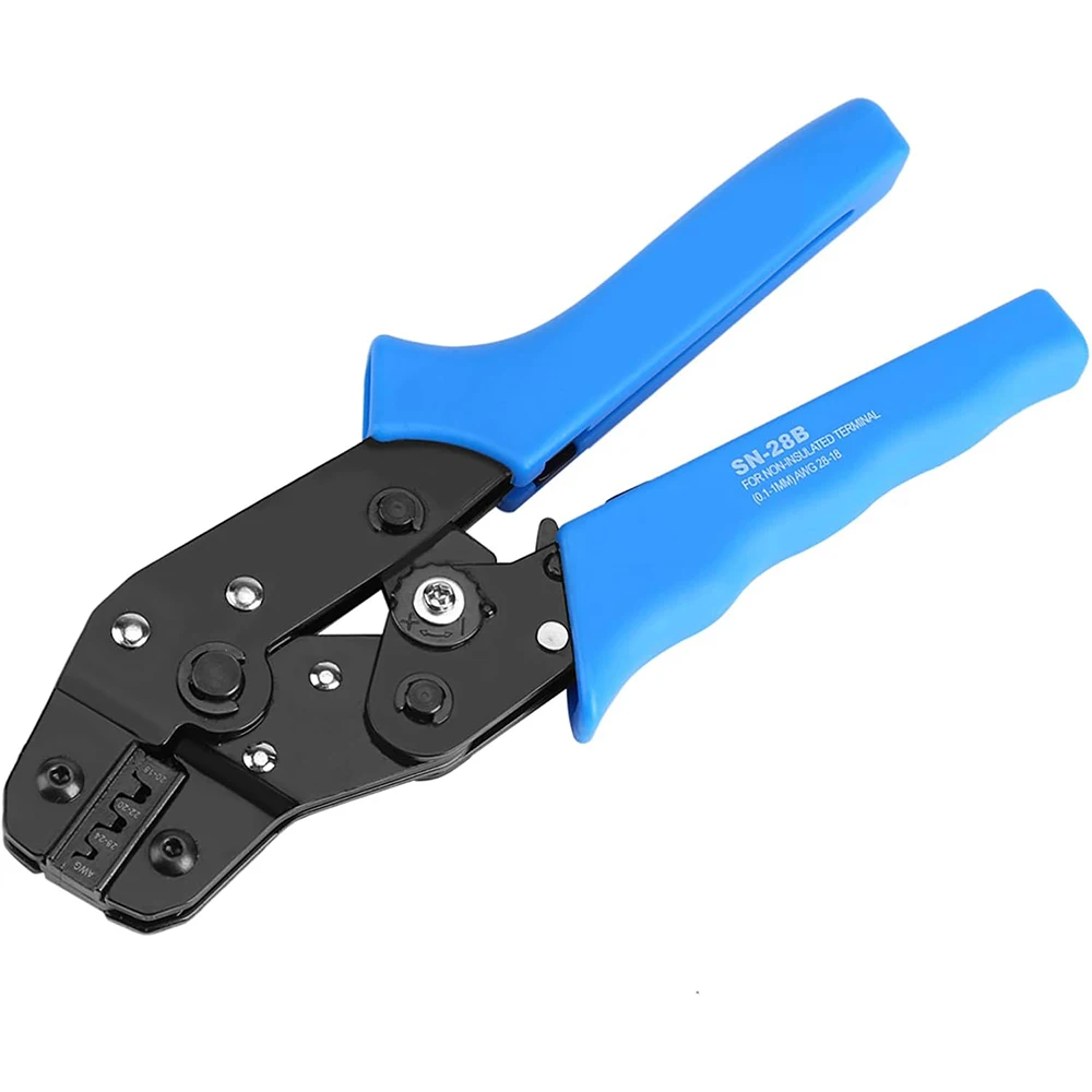 Crimp Tools + SN-28B Pin Socket Terminal Crimping Tool Crimper Ratcheting Crimper for AWG 28-18 D-Sub Crimper