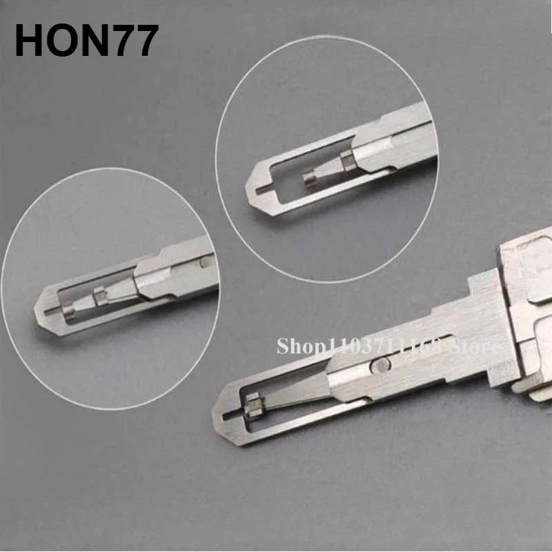 

LISHI 2 in 1 HON77 Locksmith Tool Lishi HON77 2in1 Decoder Pick Is Designed for Honda Motorcycles [HS 4 Track External Ganzua