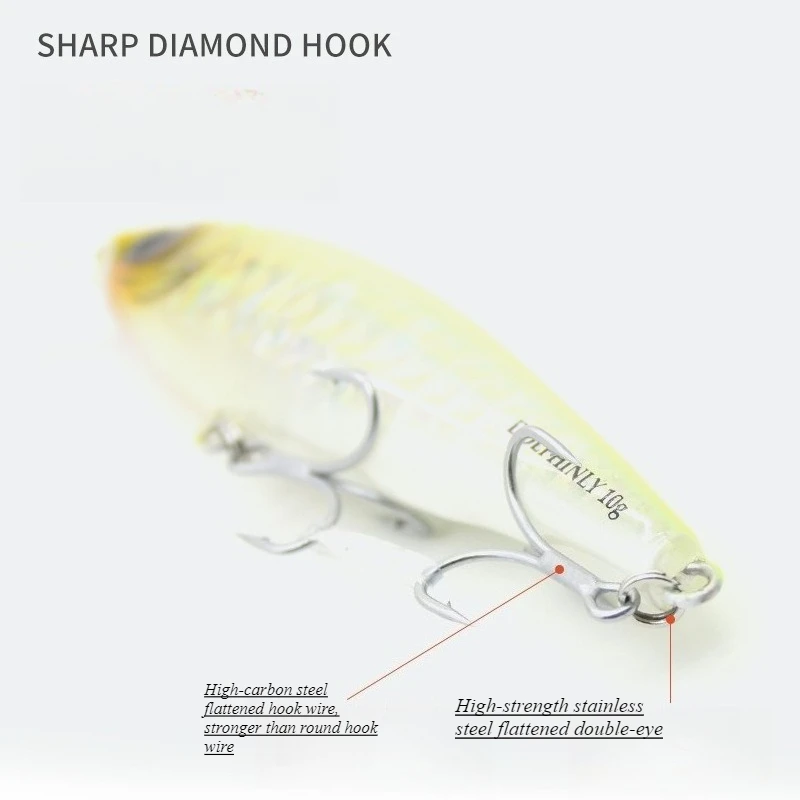 1 Stück/4 Stück Schwimmender Bleistiftköder, Oberflächenhängend, 10g, 9,1cm, Jigging Bio-Mimetic Köder für Weitwurfangeln, Angelzubehör – Detail 5