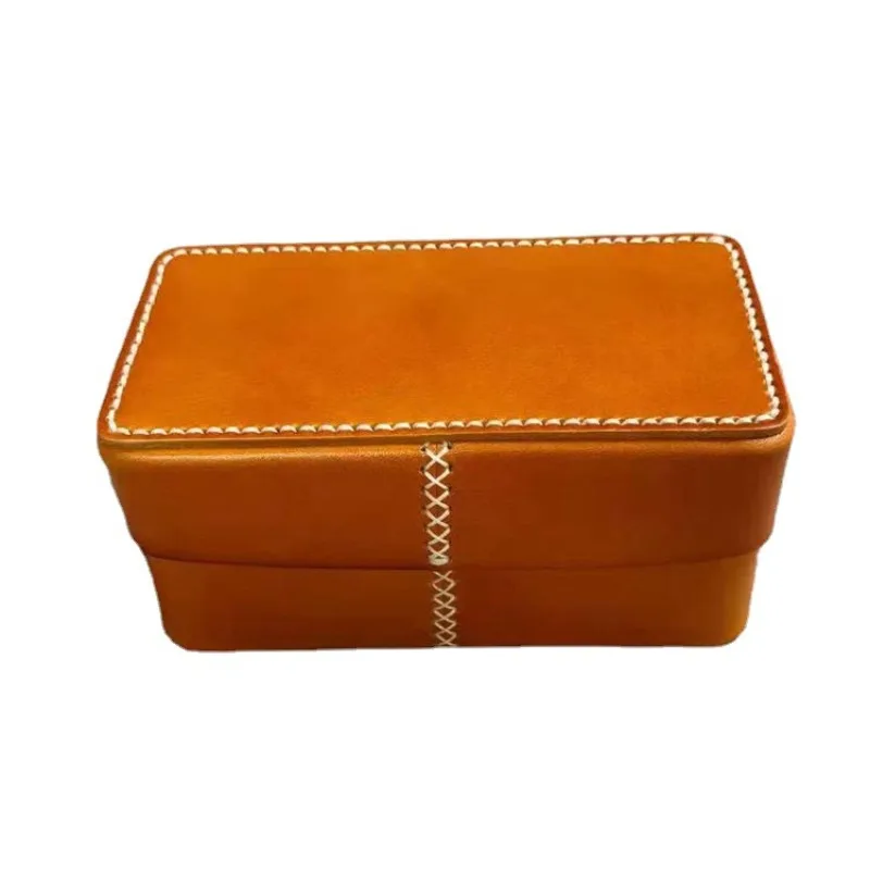 First layer cowhide retro desktop storage jewelry box