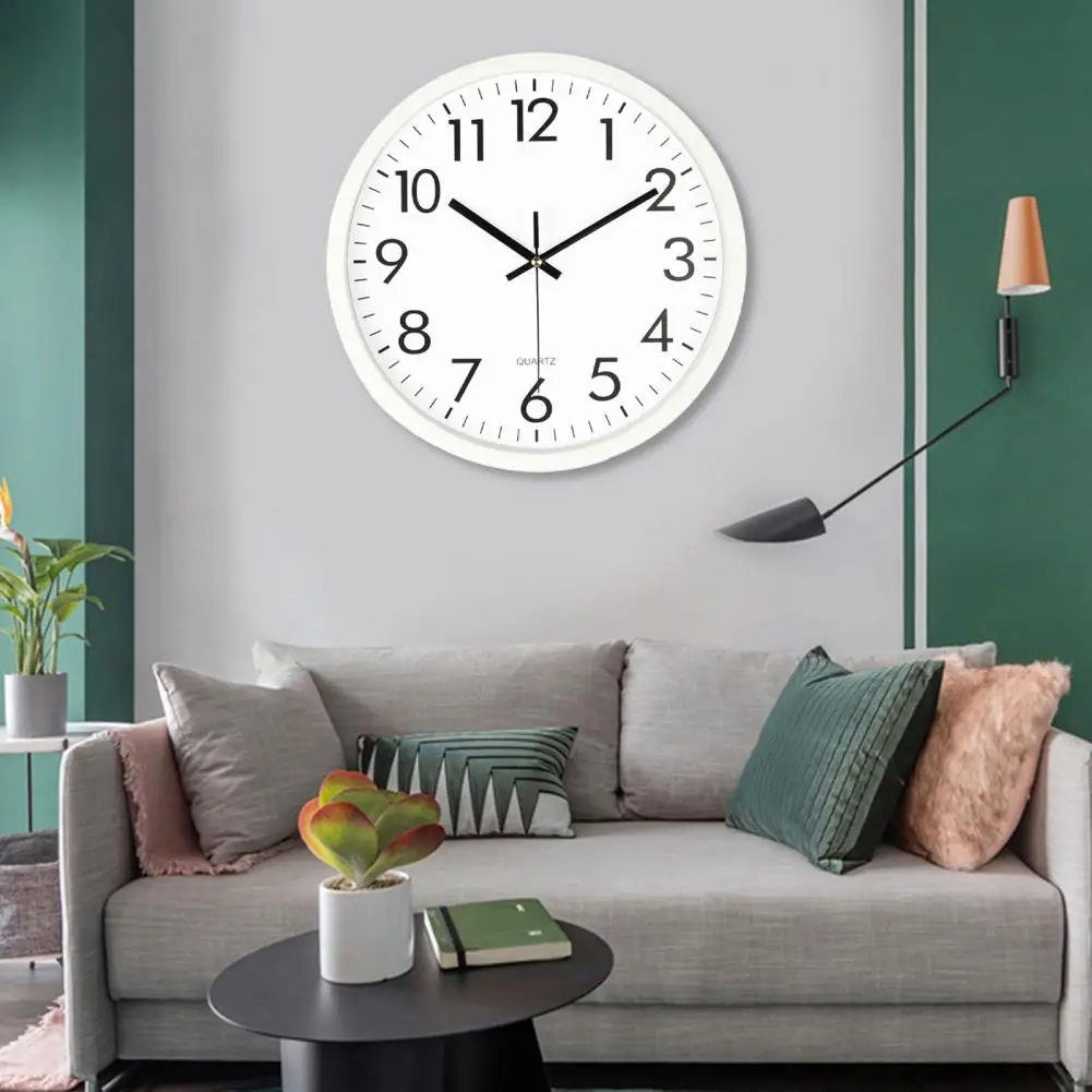 Classroom Wall Clock High Accuracy Wall Clock with Numerals Easy to Hang Battery Operated Silent Non-ticking Modern Decoration