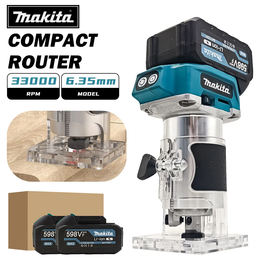 

Makita Brushless Electric Trimmerd Trimming Woodworking Machine Wood Router Milling Engraving Slotting For Makita 18V Battery
