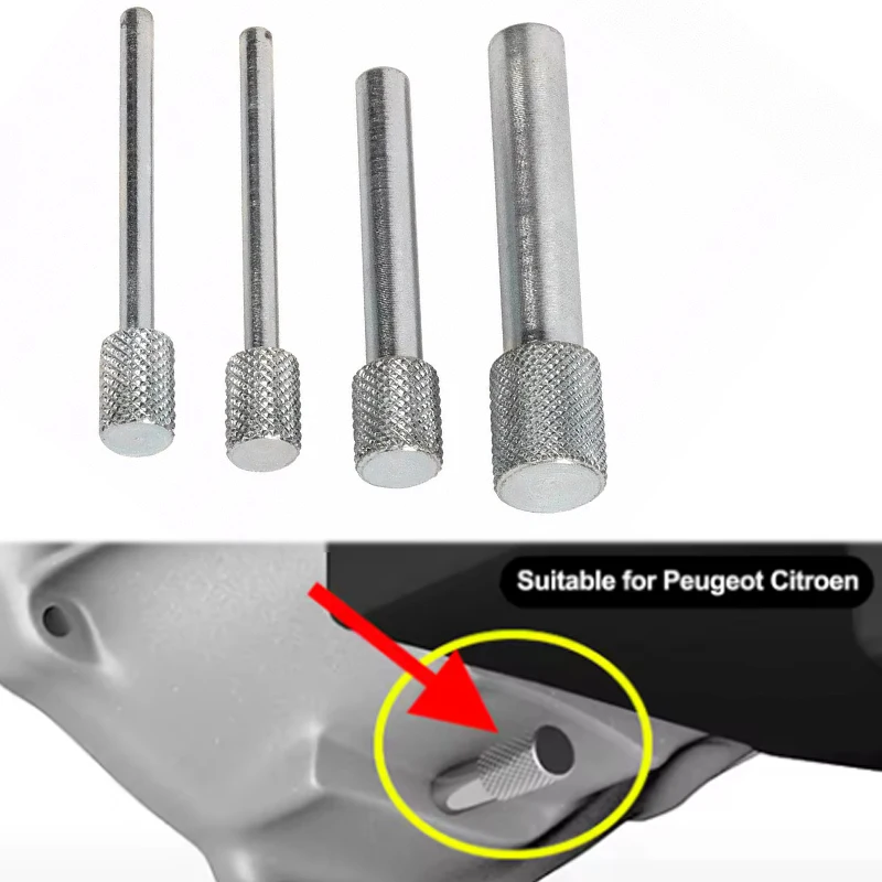 4PCS Engine Timing Pin Locking Tool Kit For 1.4 1.6 HDI / TDCI PSA Peugeot / Citroen / Ford / Volvo / Mazda / Suzuki Replacement