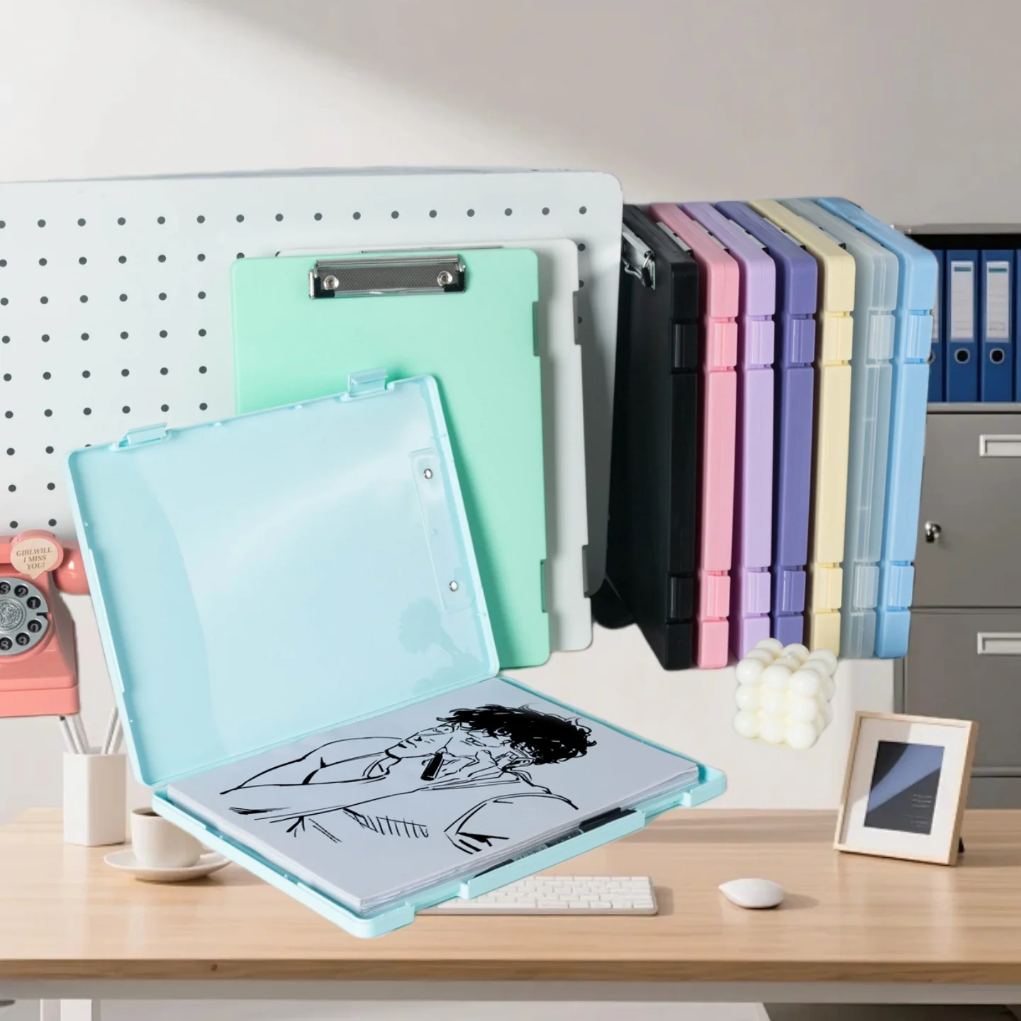 

A4 File Storage Box Transparent Printing Paper Storage Box Home Document Organizer Office Desktop Organizer