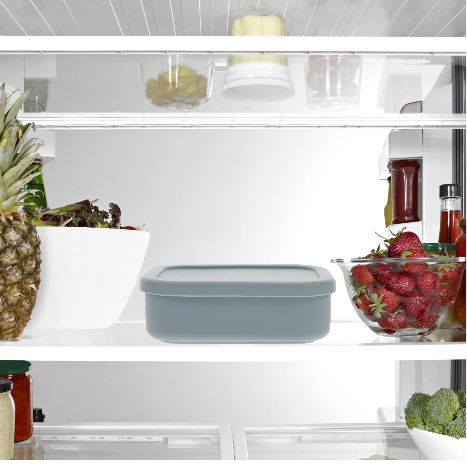 

Силиконовый контейнер для еды 720 мл, герметичный, складной, портативный, для сохранения свежести, хранения в холодильнике, для супов, еды на вынос, для путешествий