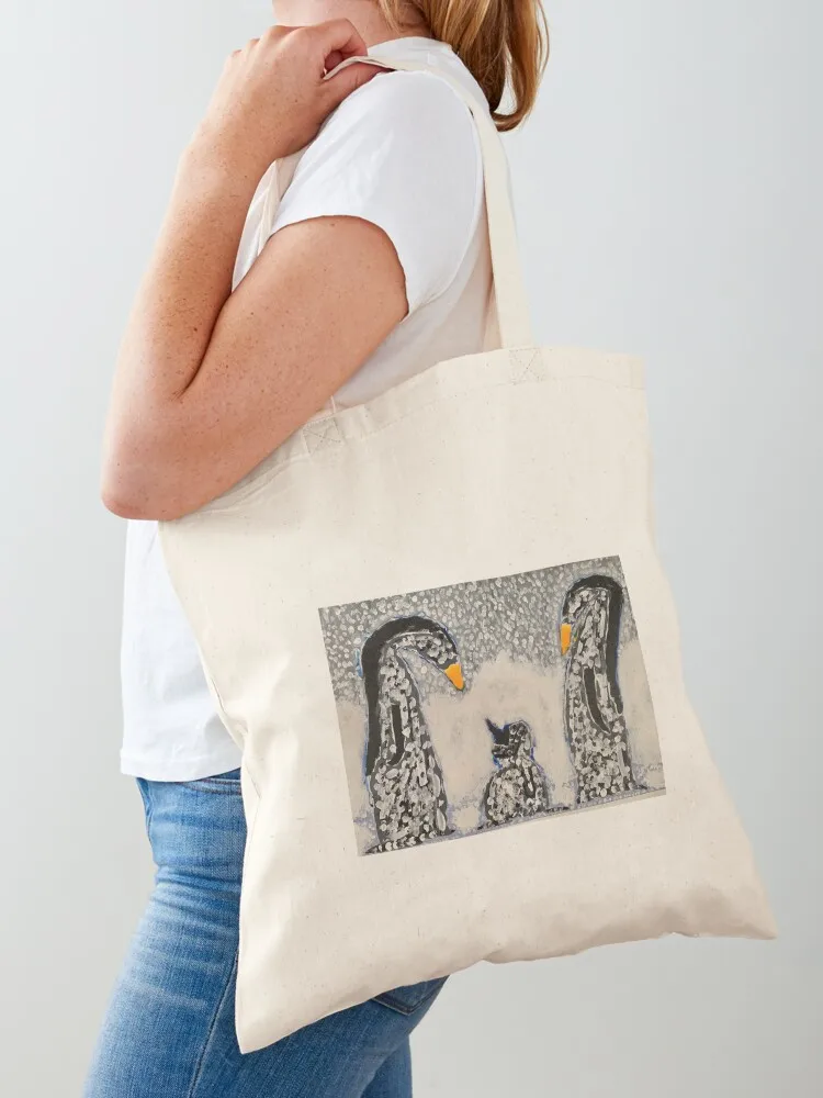 

Penguin Family Tote Bag Canvas great bag canvas shopping bag tote bags aesthetic