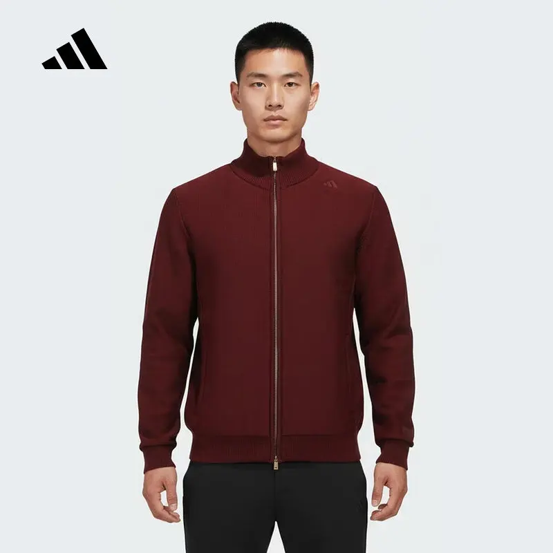 Adidas Wuzong Series Casual Jacket 2026 Spring Men Knitted Stand-up Collar Sports Jacket KG0801