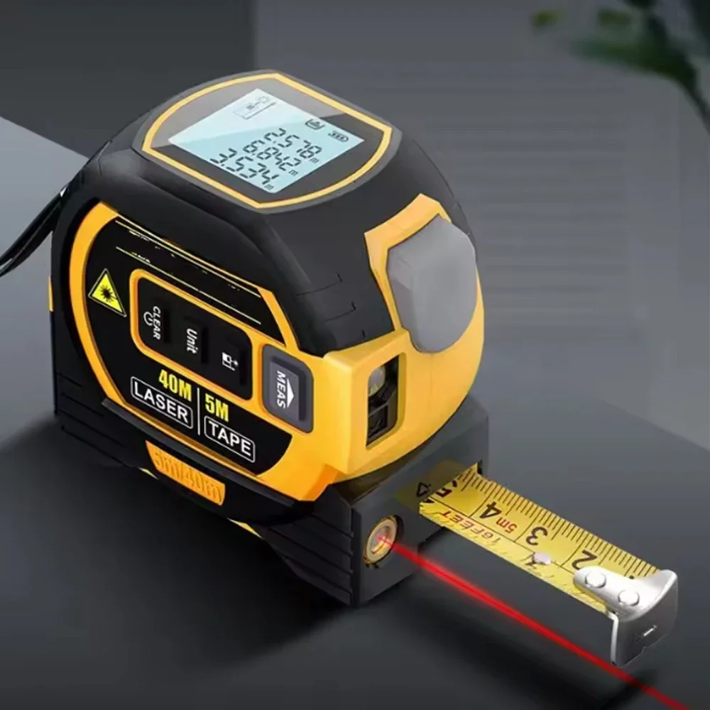 

3IN1 Laser Tape Measure Meter Laser Rangefinder Meter With Digital Display 40M/60M Laser 5M Tape measure Precision Measure Ruler
