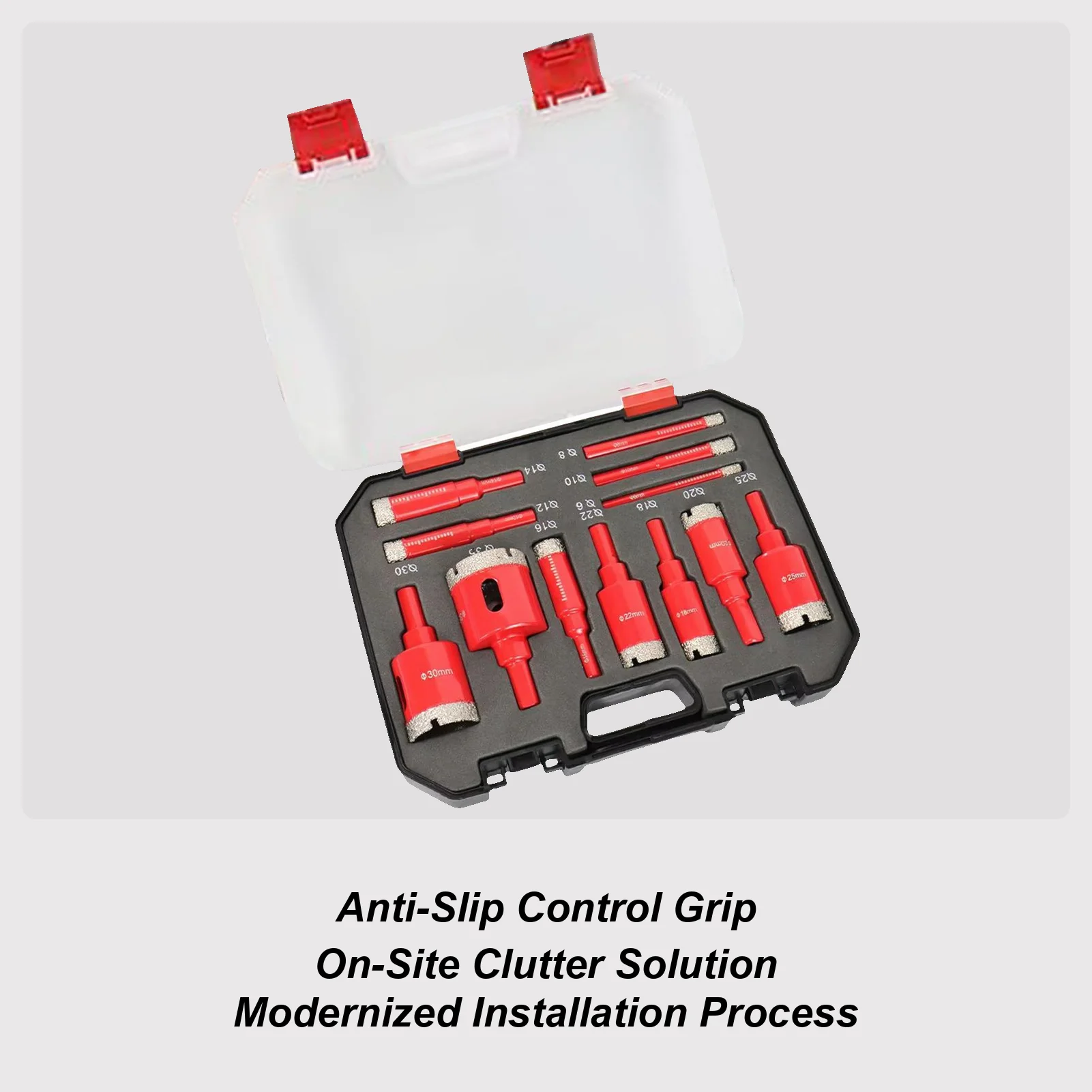 

Комплект кольцевой пилы для плитки, противоскользящие сверла для сухого использования для фарфоровой плитки, ремонт дома, ремонт стен, электропроводка, дренаж