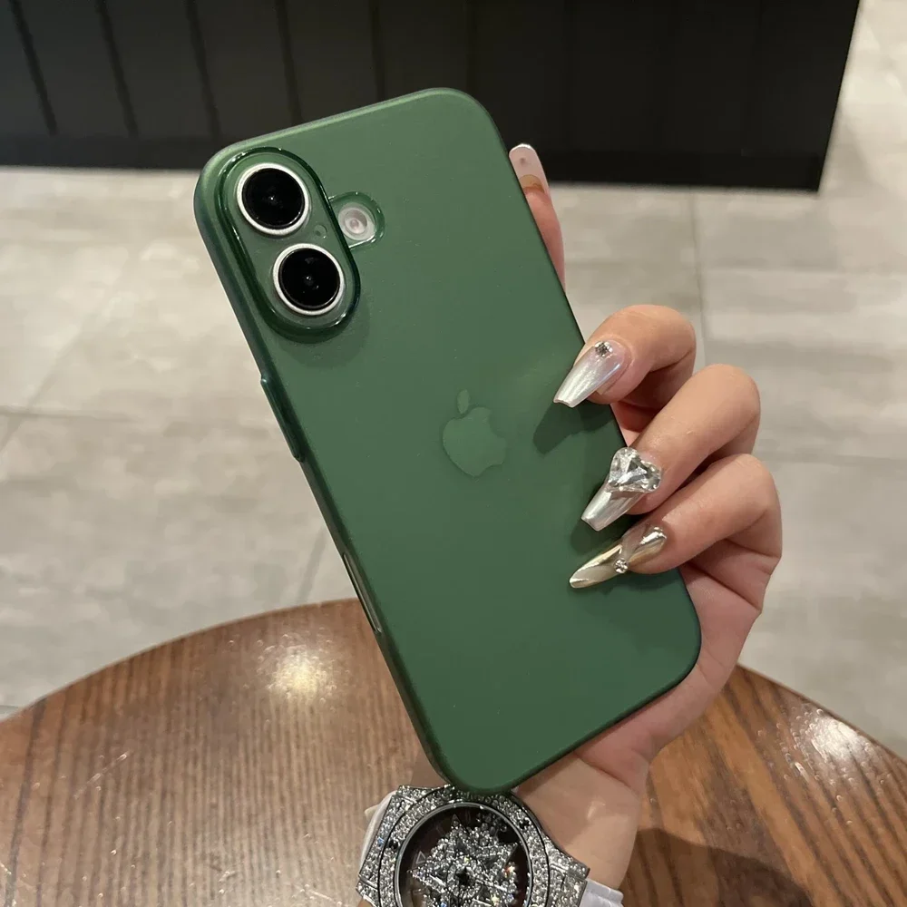 حافظة رفيعة للغاية من البولي بروبيلين لهاتف آيفون 17 16 15 14 13 12 11 Pro Max 16 15 Plus غطاء غير لامع لهاتف آيفون 17 حافظة رفيعة شفافة مضادة للصدمات