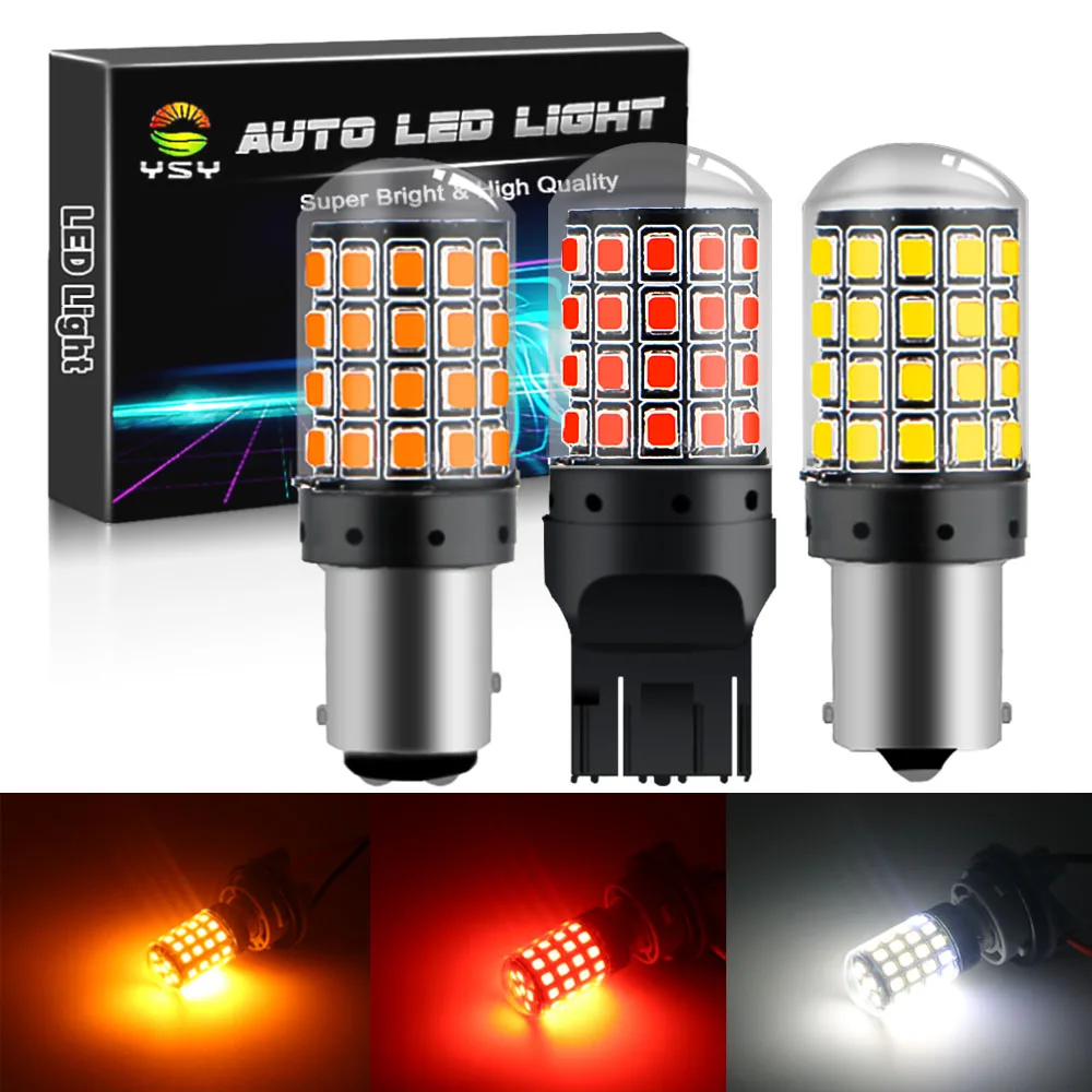 

1pcs 3030 54smd Canbus S25 1156 P21W BA15S LED BAY15D BAU15S PY21W T20 LED 7440 7443 W21W 1157 led Bulbs For Turn Signal Light