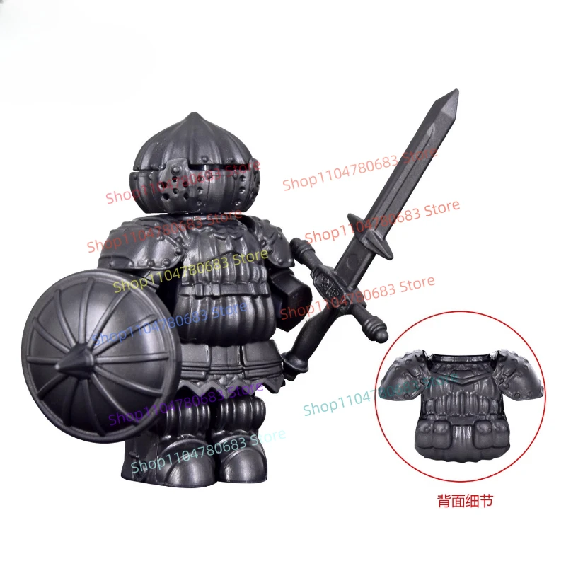 

MOC New Building Block Doll Mini Doll Knight Black Armor Toy Gift Ornaments Collection
