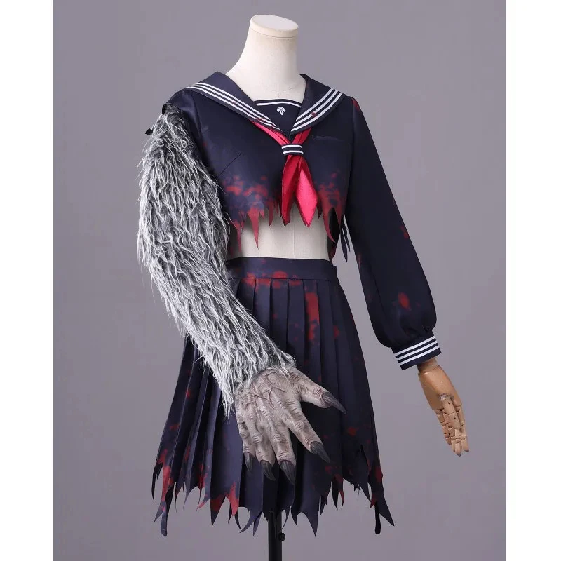 

2026 Halloween Shimizu Costume And Wigs Silent Hill f Female Lead Sailor Uniform Fox Hinako's Damaged Dress Up JK U gf;.9