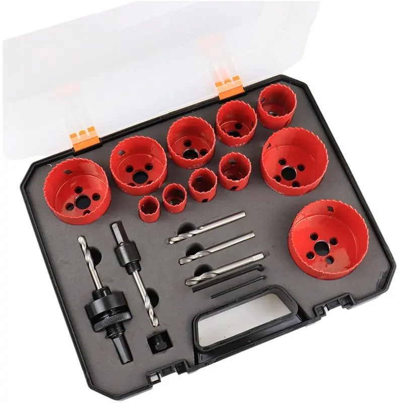 【AT48】 NEW 19 Pcs M42 Bi-Metal Hole Saw Kit 19-68mm for Metal Drilling Tube Drilling