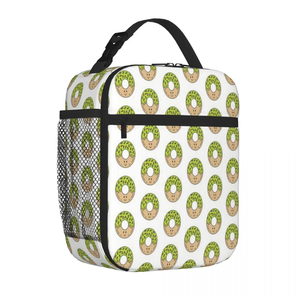 Hot Sale Smiling Pistachio Donut With Candies Stylish Outline Snack Bag Staff Lunch Lunch Tote