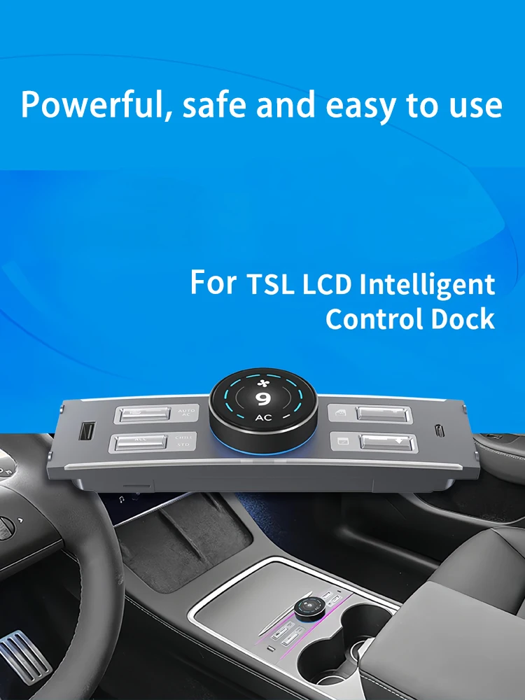 For Tesla Model 3/Y LCD intelligent control dock rechargeable,design  car design style multimedia,air conditioning control panel