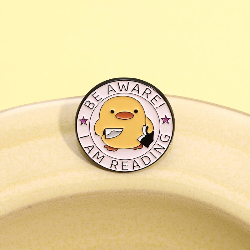 كن هوئا أنا أقرأ البطة المينا دبابيس مخصصة القلب السهم شريف شارات التلبيب دبابيس مجوهرات اكسسوارات هدية للأصدقاء