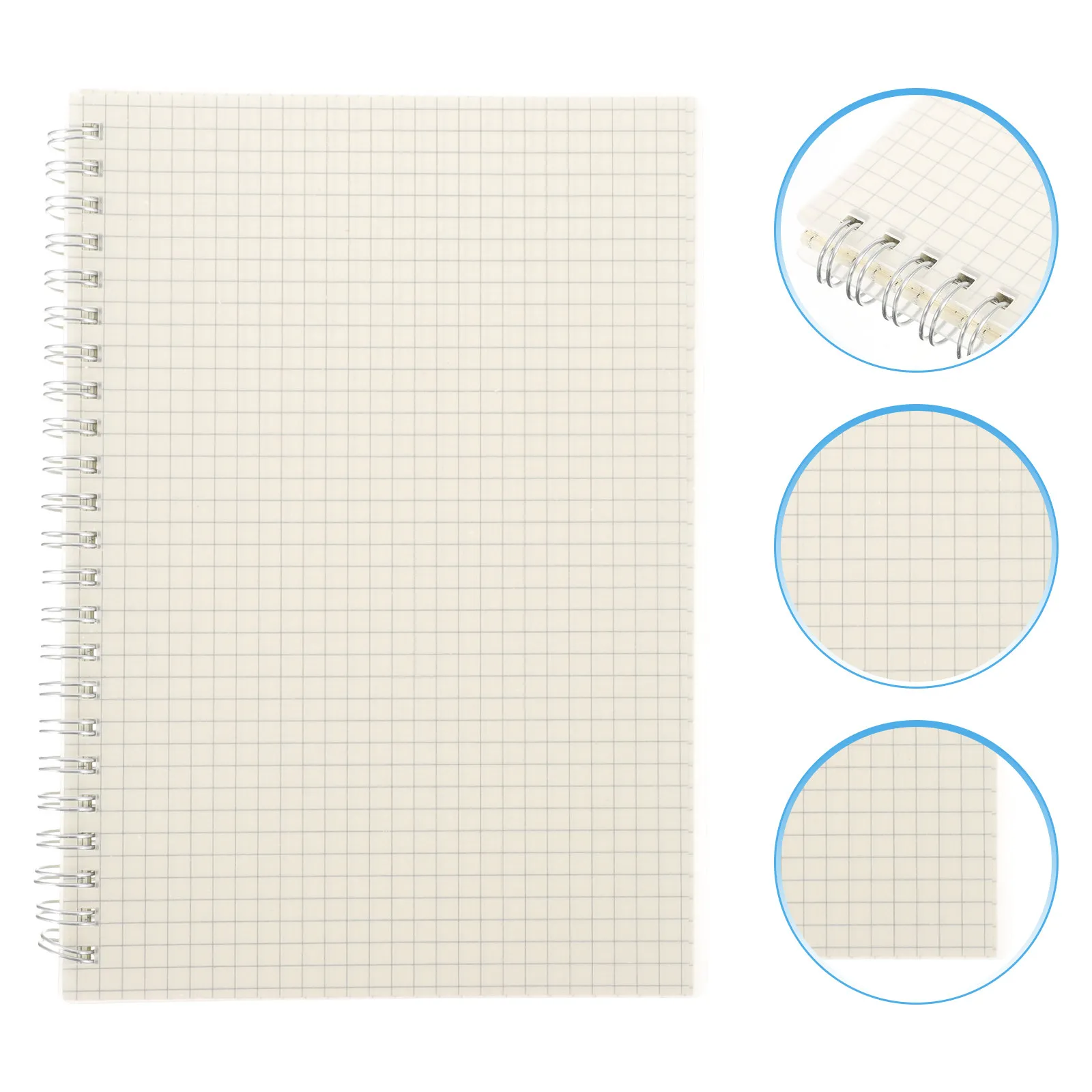 2Pcs Spiral Notebook Graph Paper Grid Notebook for Math Engineering Students Daily Planning Sketching Journaling Office School