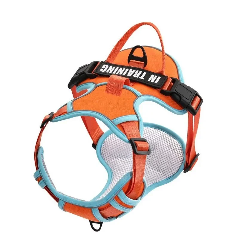 Reflective Nylon Dog Harness Vest Breathable Adjustable Pet Vest_voghion.com