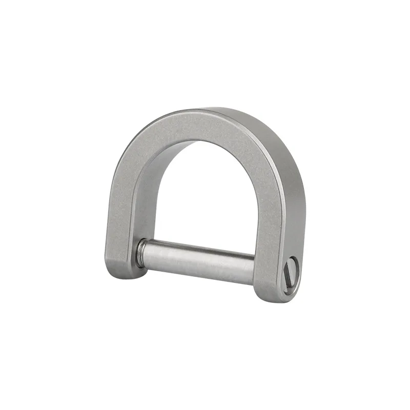 Titanium Alloy Super Light EDC Horseshoe Buckle Men Women Car Keychain Creative Pendant Stirrup D Buckle Key Chain Accessories