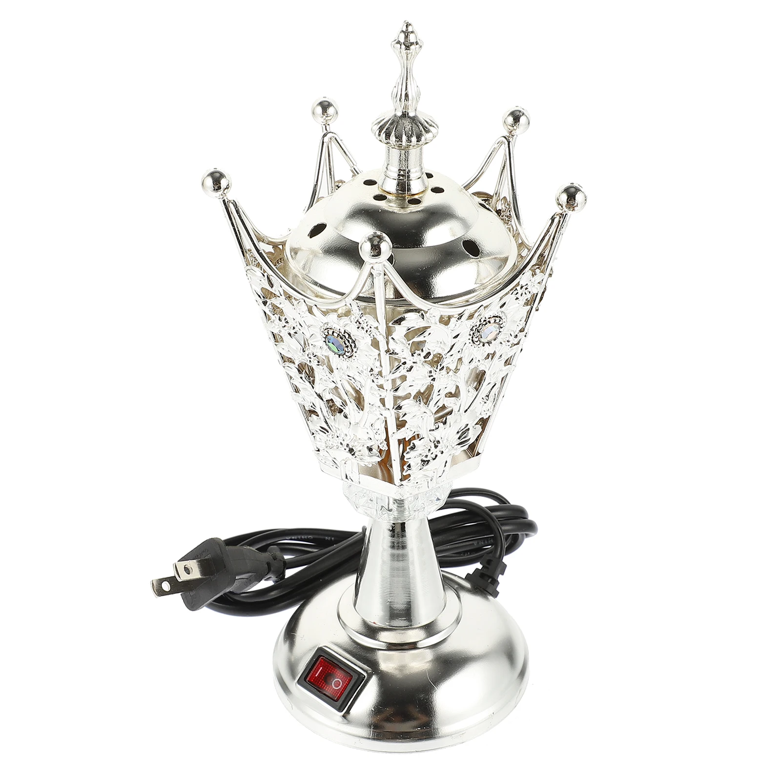 

Plug in Retro Iron Censer Holder Portable Aroma Electric Incense Burner Stove Electric Burner Home Decor Health Care