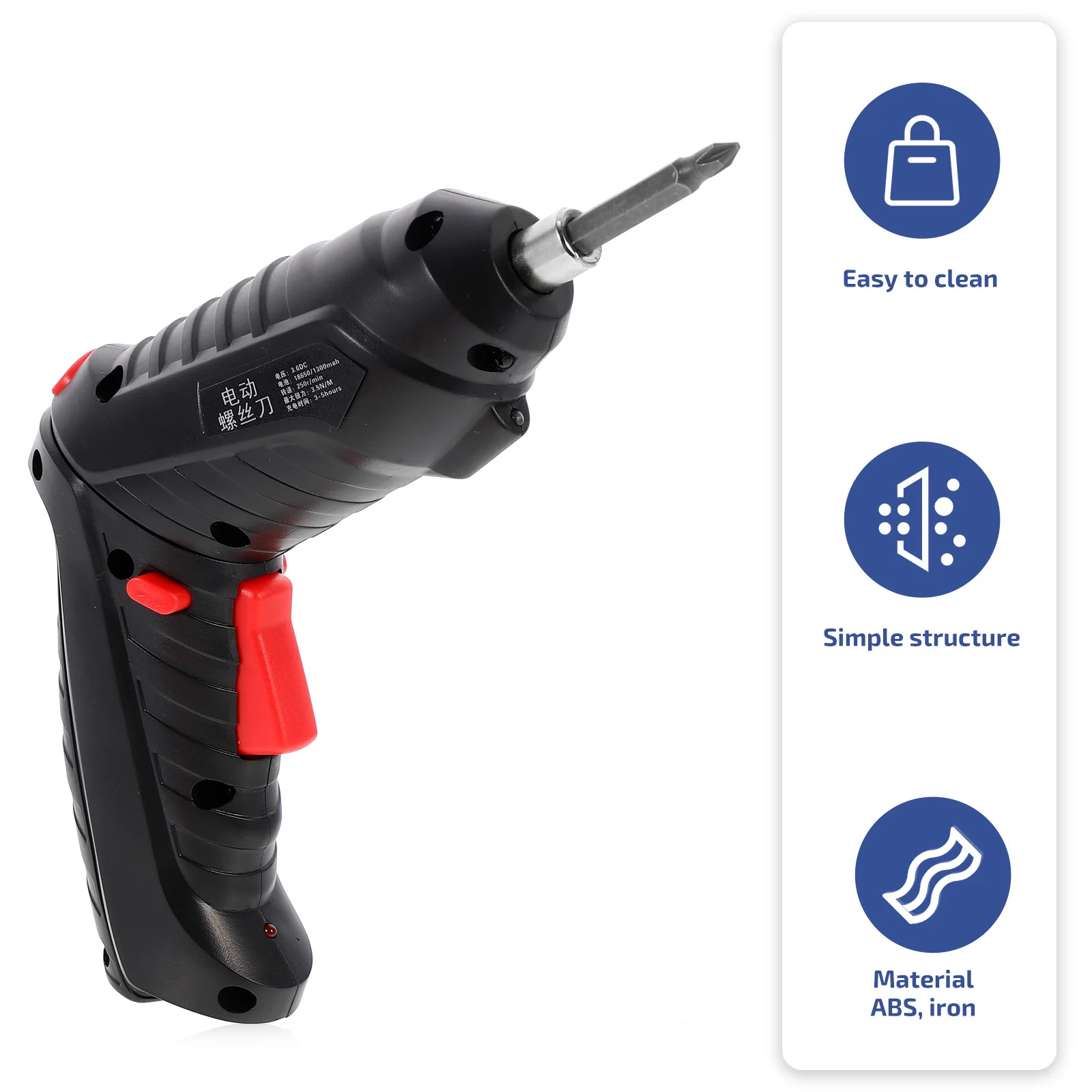 

Electric Screwdriver Set Electrical Equipment Repair Mini Hand Drill USB Chargeable Cordless Abs