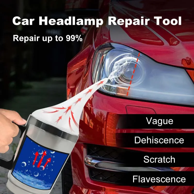 Car Headlight Restoration Polishing Kits 800g Headlight Liquid Evaporator Polymer Scratch Remover Auto Headlamp Repair Tools Set