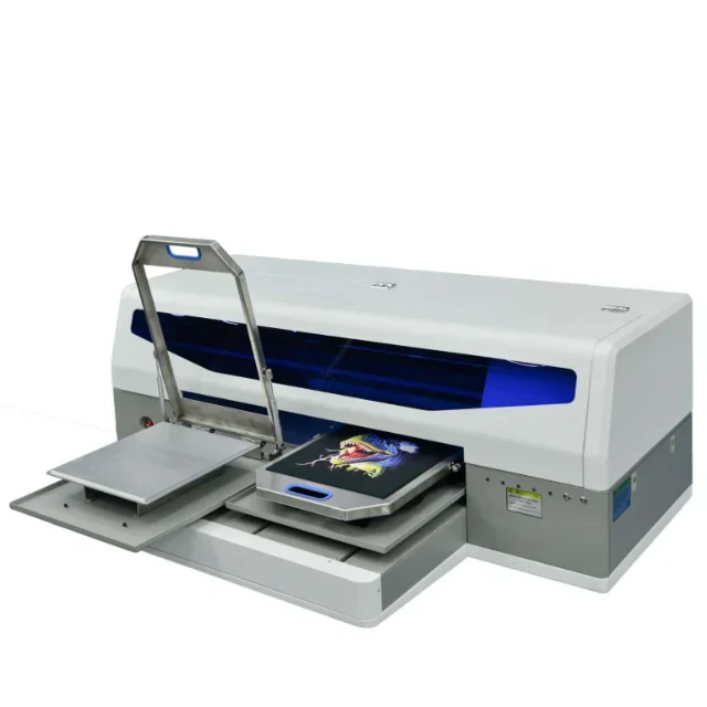 CMYKW Full color DTG M2 multifunction  printing machine for tshirt garment jeans sport school uniform printing