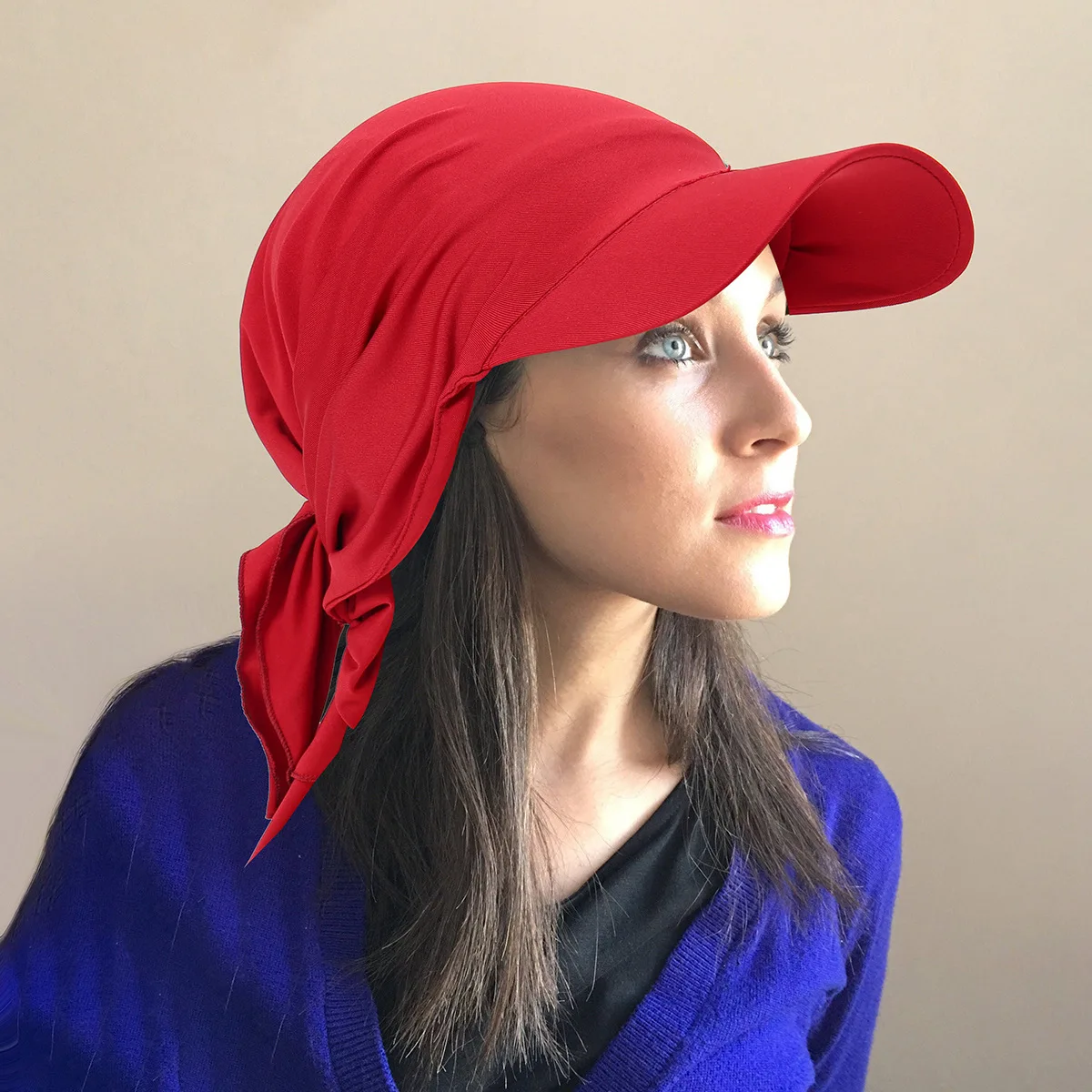 New Women Visor Sun Hat Muslim Hijab Turban Hats Islam Baseball Cap Wide Brim Headscarf Outdoor Bandanas Headband Turbante Mujer