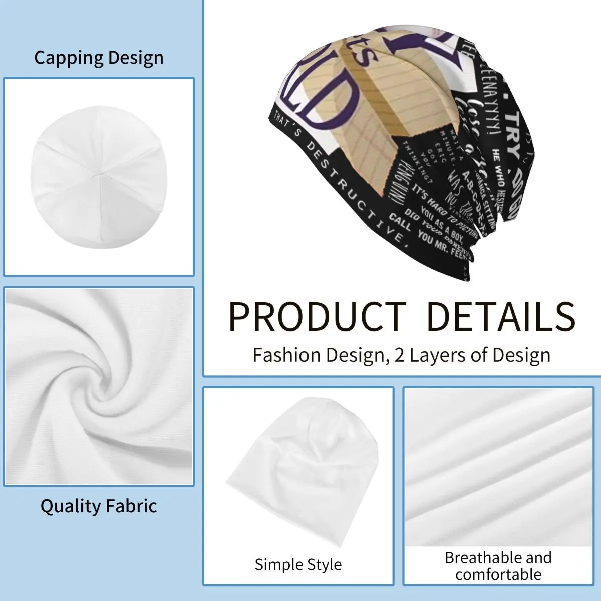 الصبي يلتقي العالم لا تُنسى يقتبس Skullies قبعة حريمي دافئة الخريف الشتاء في الهواء الطلق قبعة محبوك بونيه قبعات للجنسين الكبار