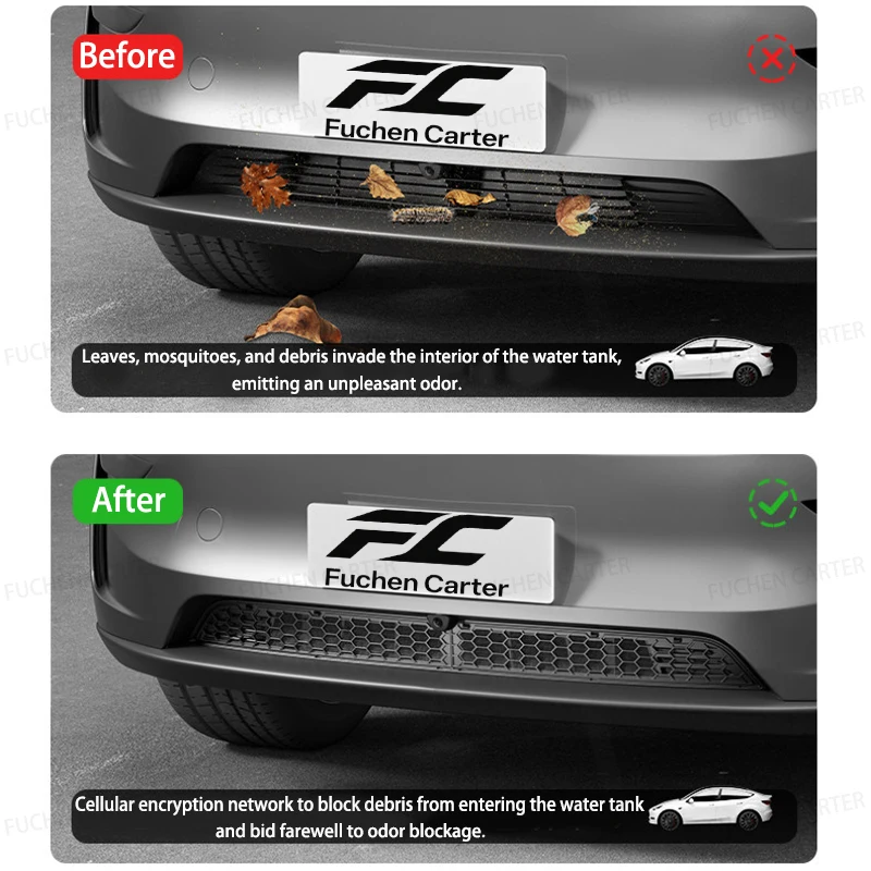 For Tesla New Model YL Y Juniper Premium Performance Lower Bumper Anti Insect Net Dust Proof Inner Vent Grille Cover Protector