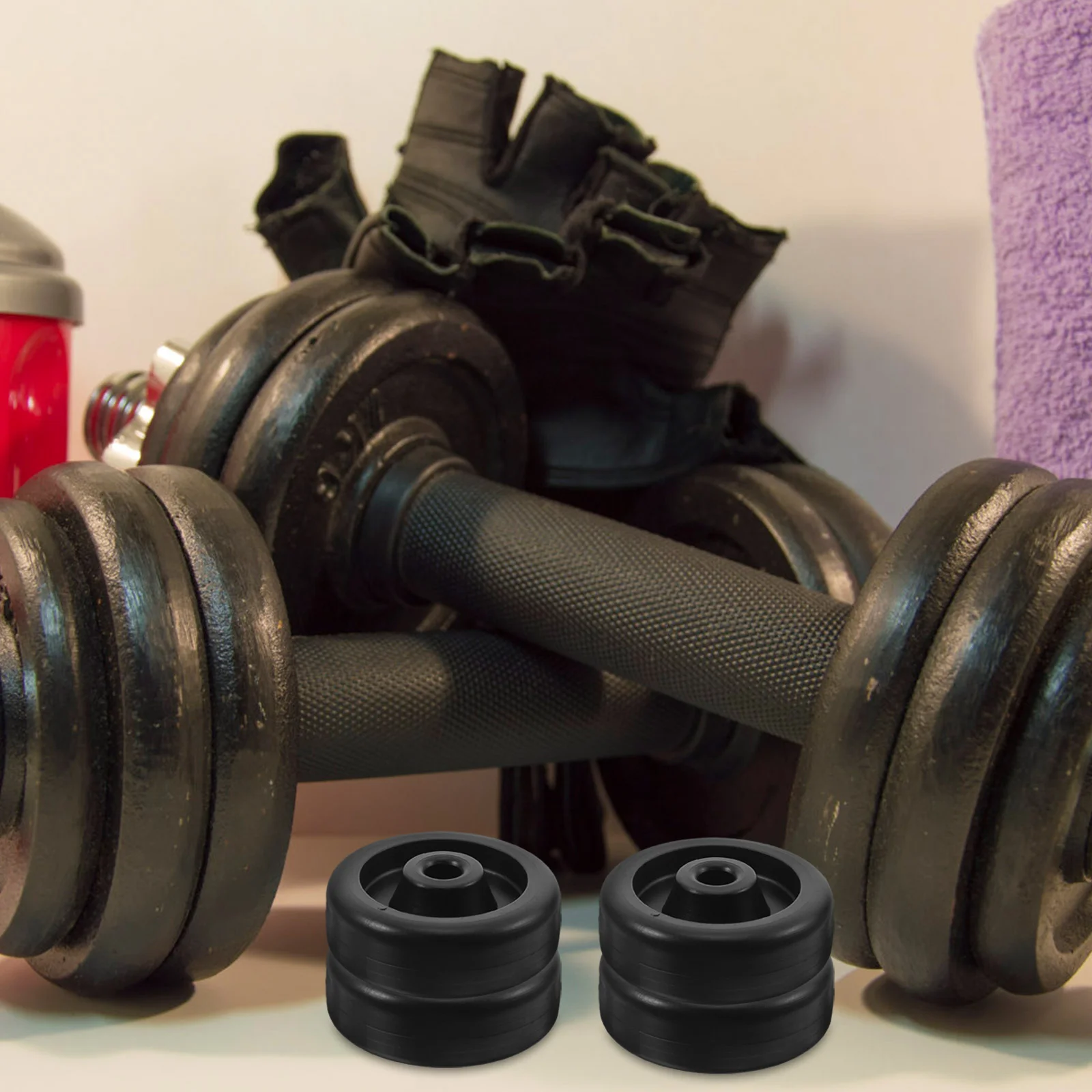 4 Pcs Fitness Equipment Roller Gym Pulley Universal Wheel Ab Workout Machine Replacement Bicycle Trainer for Women