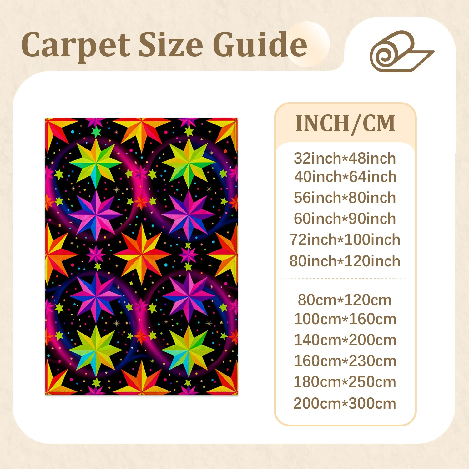 Vibrant Colorful Star Galaxy Pattern Area Rug, Velvet Fabric, Machine Washable Soft Plush Area Rug for Living Room Bedroom Dining Area Entryway, Ideal for Halloween Thanksgiving Christmas New Year Black Friday Cyber Monday Home Decor