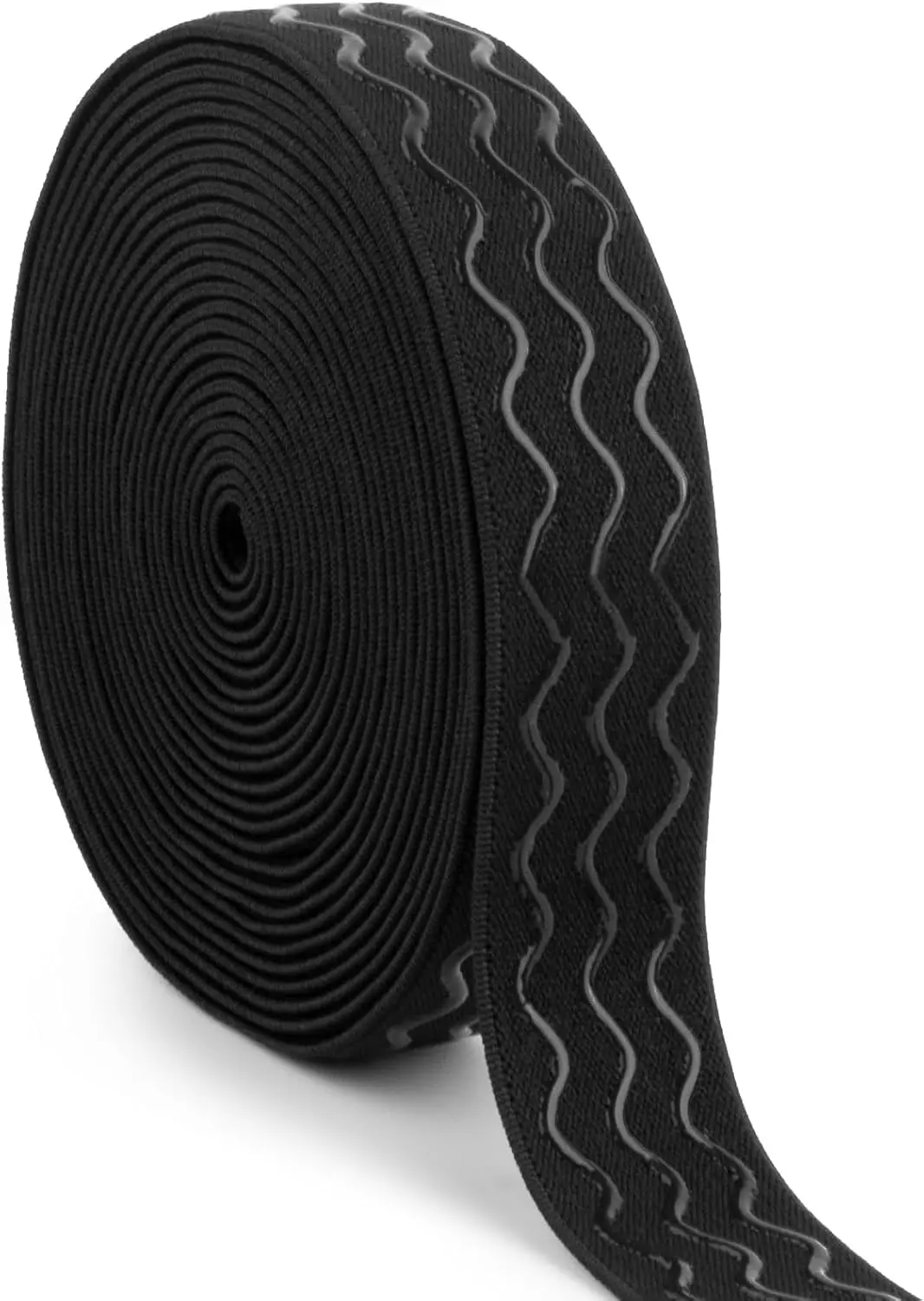 

Non-Slip Silicone Gripper Band for Clothing Sewing and Wig Making, Black 1Inch, 5 Yards