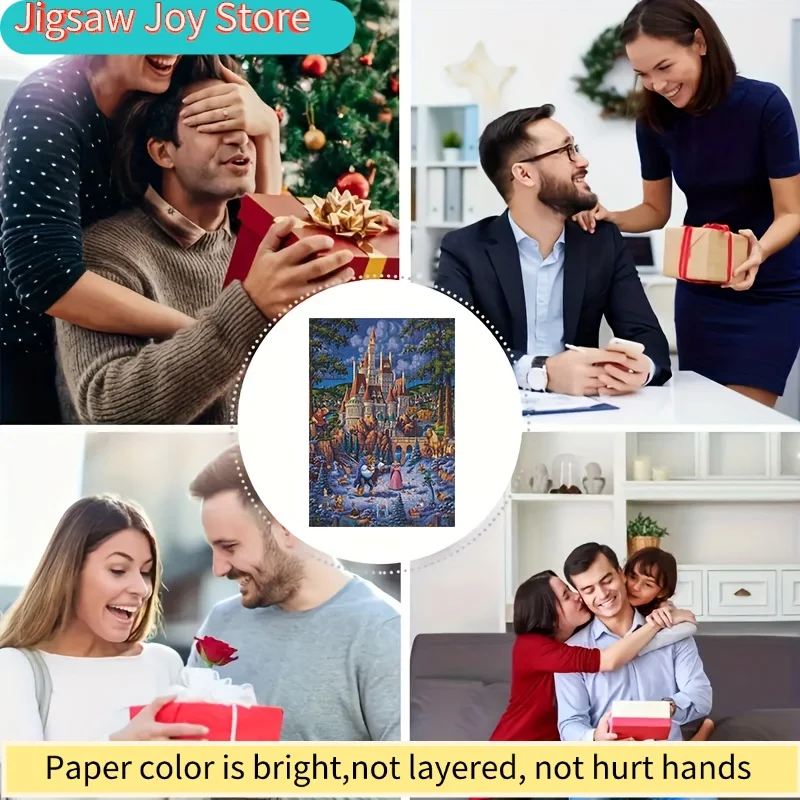 จิ๊กซอว์ 1000 ชิ้น ปราสาทเบลล์จากเรื่องโฉมงามกับเจ้าชายอสูร ตัวการ์ตูนแขวนผนัง สำหรับผู้ใหญ่ เกมเสริมสร้างความสัมพันธ์ในครอบครัว