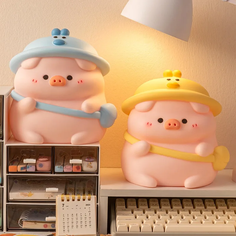 Creative animal shaped piggy bank with adhesive and anti drop function, large capacity for storing and receiving gifts