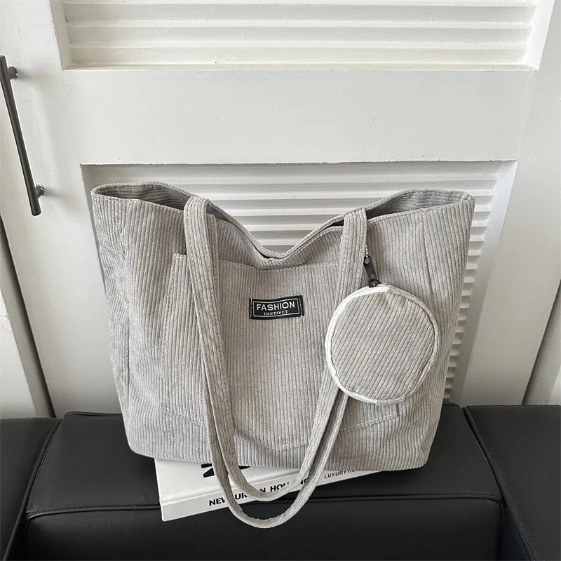 

Вельветовая Сумка-тоут в винтажном стиле, женские зимние теплые сумки 2023, женская сумка на плечо в офисном стиле с Отделом для монет, ручные сумки, женская сумка