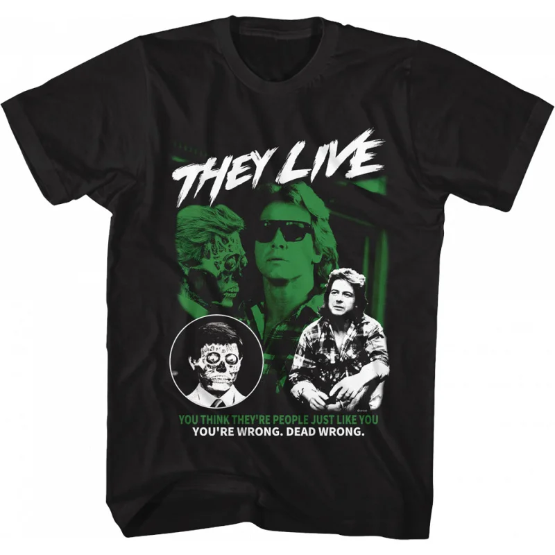 

You Think They're People Just Like You They Live Sacry Gift t shirt for man 80s Horror Movie Alien Graphic Clothes All size Tops
