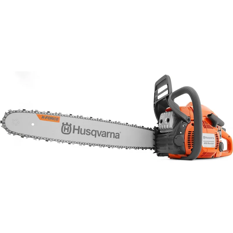 Husqvarna 450 Rancher 20 Inch Gas Chainsaw, 50.2-cc 3.2-HP,2-Cycle X-Torq Engine,For Tree Pruning,Yard Cleanups and Cutting