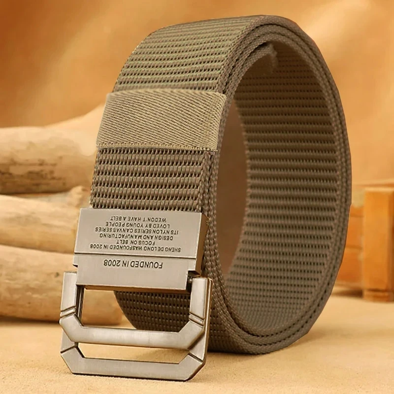 

Men Casual Fabric Tactical Webbing Belts Nylon Canvas Jeans Belt Army Waist High Quality Luxury Designer Military Strap HB009