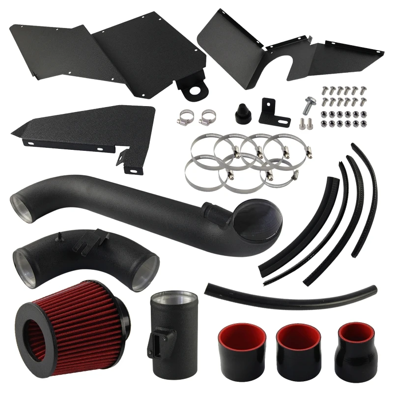 Black Cold Air Intake High Flow System Kit Fits for VW MK6 GTI Jetta Passat Audi TT A3 EA888 1.8T 2.0T Engine Air Filter
