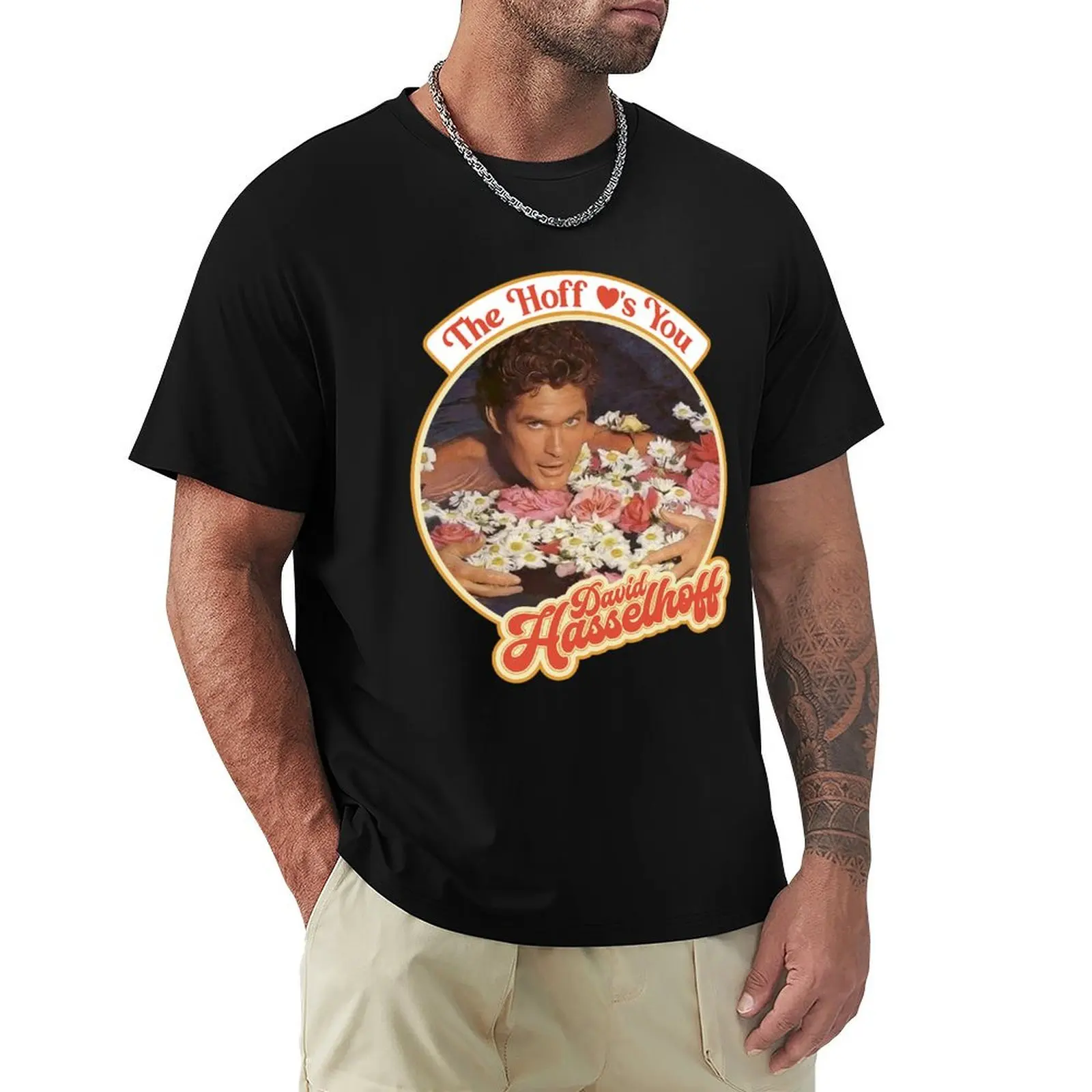 Camiseta The Hoff Loves You, camiseta fresca de verano