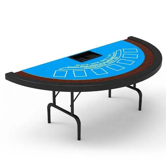 

YH 1.8m Casino Wholesale Classic Designed Custom Poker Table Blackjack Table With Folding Legs