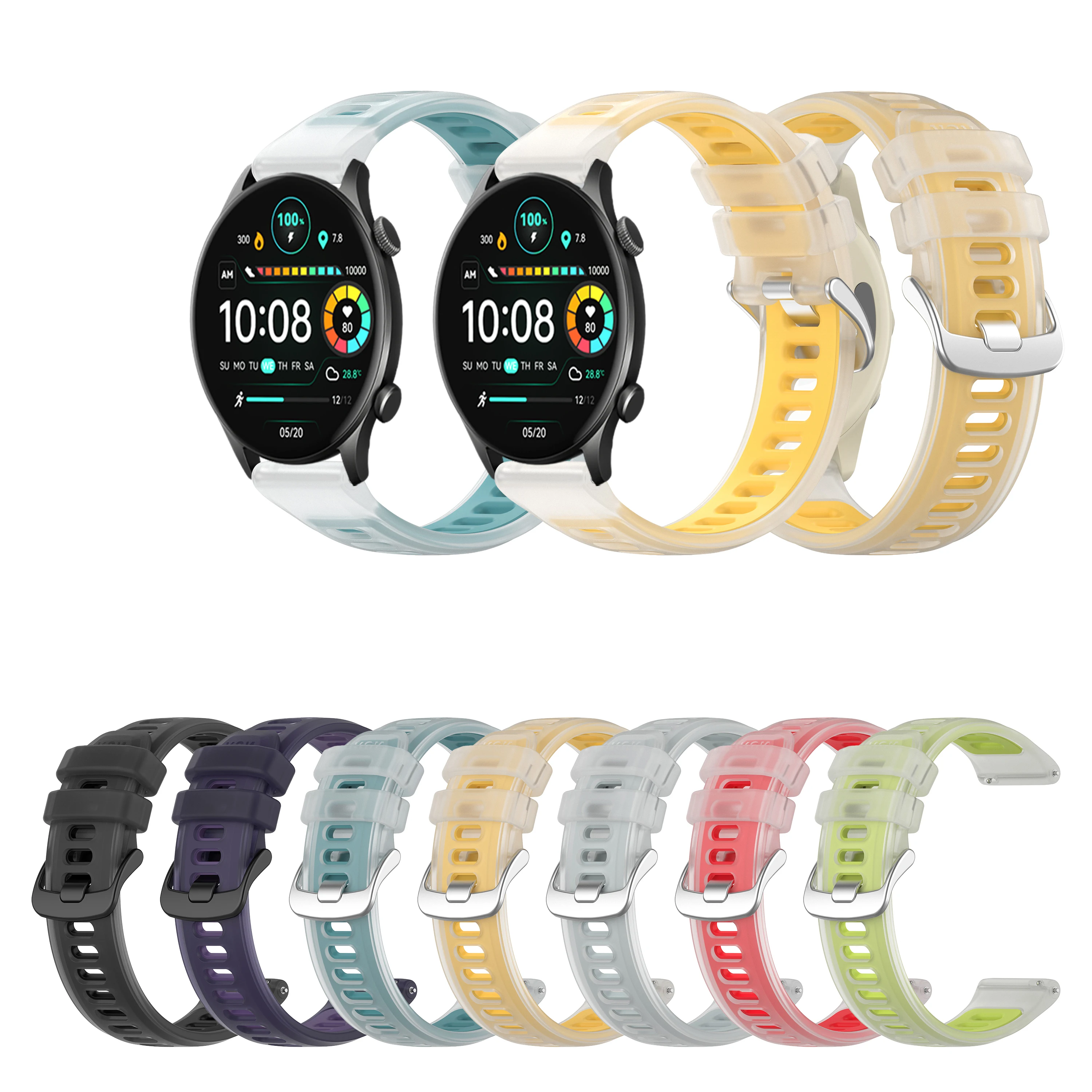 

Силиконовый ремешок желейного цвета для Haylou LS01 2 5 Pro RT LS05S LS09B RS4 LS12 RT2 LS10 Mibro Air Lite Solar plus LS16 lite R001